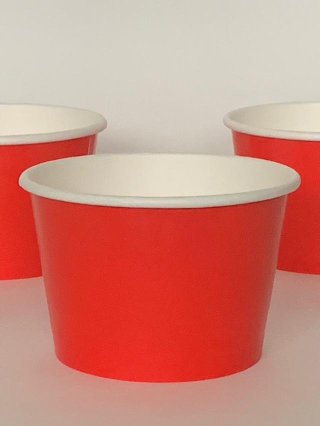 Ice cream paper cup 8 oz  red, 1000 units per box